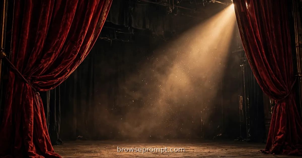 A puppet apprentice severs her own strings as living shadows weave into a tattered midnight gown backstage.