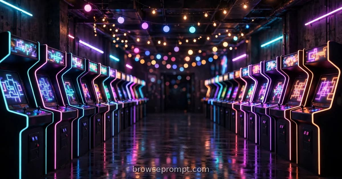 Enforcer hurling a thug through a pinball machine in a neon arcade, cinematic still.